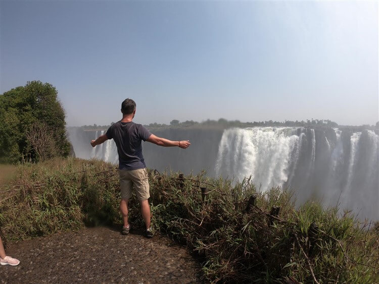 Standing at Victoria Falls